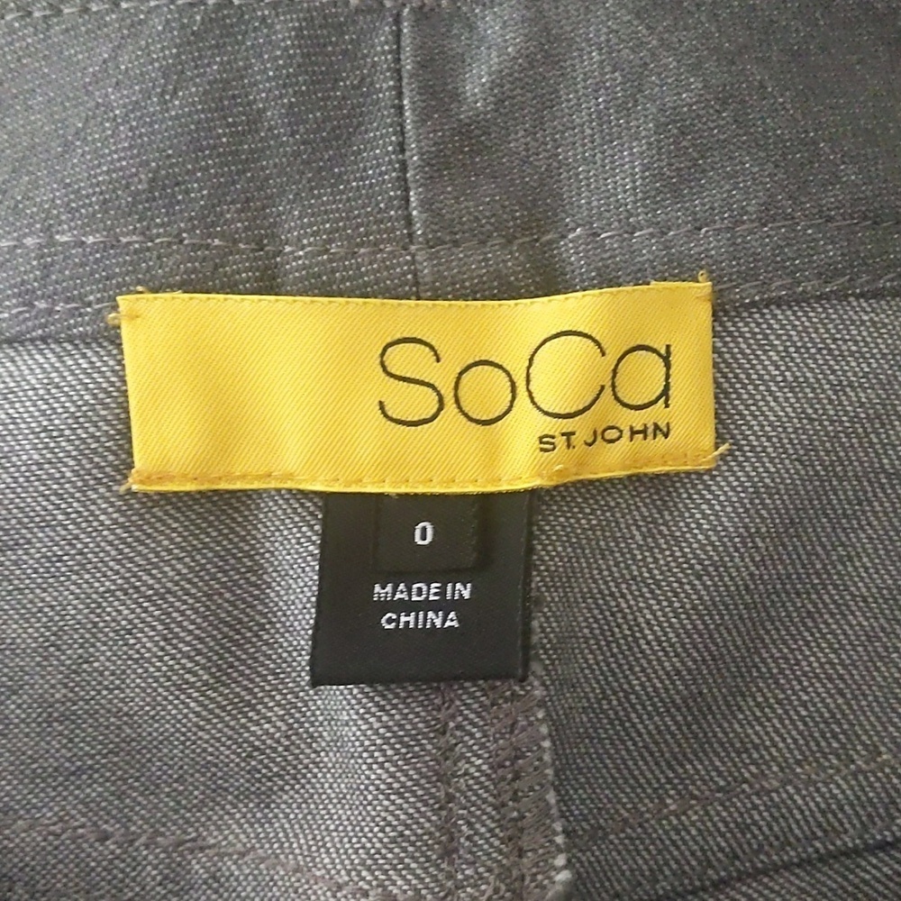 SoCa by St. John Gray Denim Ankle Pants - Women's 0 - Picture 3 of 8